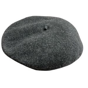Vintage Beret Basque 100% Wool Hat Gray Mens RN 58584 Made In Czech Republic